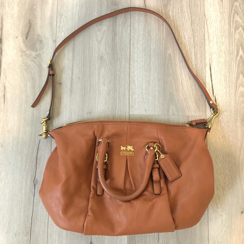 Brown Leather Coach Bag